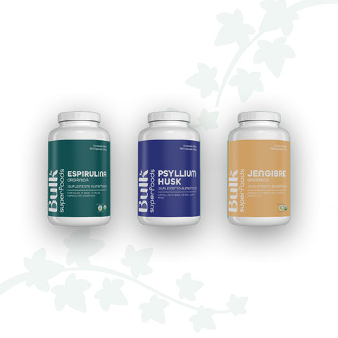 Kit Digestion | Cápsulas Psyllium + Spirulina + Jengibre