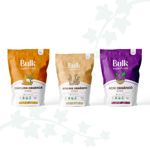 Kit Antixiodantes | Acaí + Jengibre Polvo + Curcuma Polvo