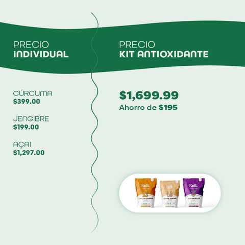Kit Antixiodantes | Acaí + Jengibre Polvo + Curcuma Polvo