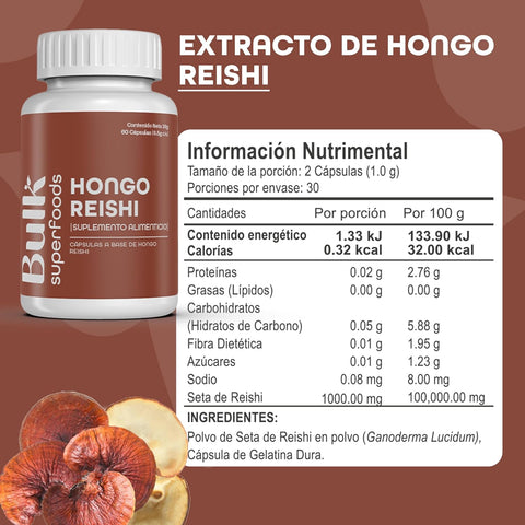 Hongo Reishi en Cápsulas